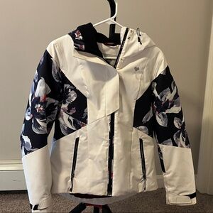 Obermeyer Women's Black and White Floral Ski Jacket